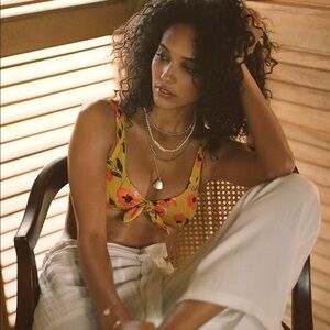 Anthropologie x Tori Praver Raven Top (Saffron)